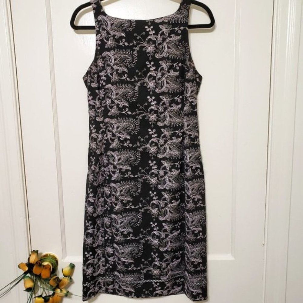 Nicole Miller sleeveless embroidered dress Size 8 - Picture 4 of 10